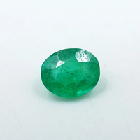 HAYAAT GEMS Pierre précieuse émeraude verte naturelle certifiée, taille ovale facettée (0,35 ct 5x4,5x3 mm) pour la fabrication de bijoux, modèle N-167
