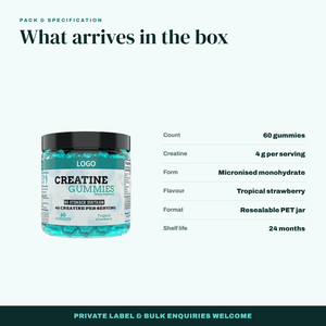 OEM Private Label Creatine <b>Gummies</b> 4G Per Serving Tropical Strawberry Flavor Sports Nutrition Dietary Supplement Manufacturer - Product Image 4