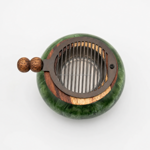Brûleur d'encens en bois et résine arabe fait main ABI OVERSEAS, diffuseur aromatique, design géométrique, durable, directement de l'usine - Product Image 2