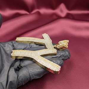 Colgante Personalizado con Letra TY de Moissanita, Estilo Hip Hop, para Fiestas, en Plata de Ley 925, Joyería Fina, Colgantes y Dijes - Product Image 5