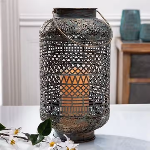 Custom Handmade Eco-Friendly Metal Candle Stand with Moroccan Cutwork Design for Christmas Home <b>Decor</b> - Product Image 4