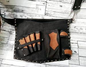 Étui de Barbier en Cuir Fait Main, Ceinture Porte-Ciseaux pour Coiffeur, Organisateur d'Outils de Salon LBH-0006 - Product Image 1