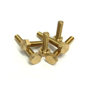 Vis à tête hexagonale en laiton sur mesure avec finition brute pour applications de fixation et d'assemblage industrielles - Product Image 5