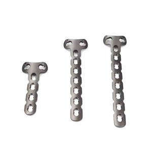 Juego de 3 Placas de Bloqueo T de Titanio de Alta Calidad para Implantes Ortopédicos, Instrumentos Quirúrgicos Veterinarios - Product Image 1