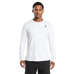 เสื้อยืดแขนยาวผู้ชายทรงปกติ สีขาว เนื้อผ้านุ่ม ระบายอากาศได้ดี เหมาะสำหรับออกกำลังกาย ใส่ลำลอง เล่นกีฬา - Product Image 1