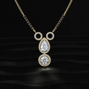 Collar de Diamantes de Laboratorio de Lujo, Mangalsutra de Oro, Certificado IGI, Color D-E, Claridad VVS-VS - Product Image 1