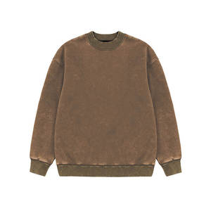 Hot Sale 100% Cotton Acid <b>Wash</b> Winter Sweatshirts for Men-Casual Plus Size Windproof Breathable - Product Image 2
