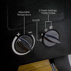 Stufa Elettrica con Effetto Fiamma LED Nera - Product Image 5