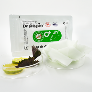 Serviettes rafraîchissantes en coton doux pour bébés, imprimées par transfert thermique, sans parfum, à base de plantes, par le Dr Papie - Product Image 3