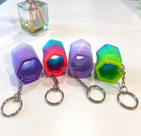 Llavero Hexagonal de Metal con Impresión UV, Duradero, Bonito y Mágico, Juguete Sensorial Antiestrés para Actividades Escolares