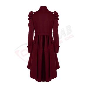 Manteau long en coton molletonné noir gothique pour femmes grandes tailles, vêtement d'hiver, avec couleur personnalisée - Product Image 6