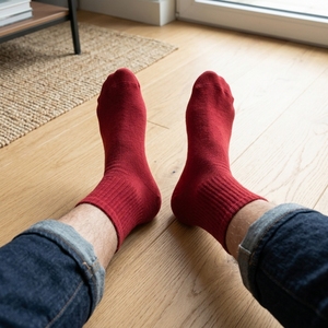 Custom Plain Crew <b>Socks</b> Comfortable Breathable Cotton Casual Daily Wear - Product Image 2