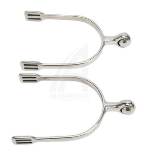 Espuelas de Acero Inoxidable para Caballos de Estilo Western, Espuelas Inglesas de Acero Inoxidable con Goma Suave de Alexandria Industries - Product Image 1