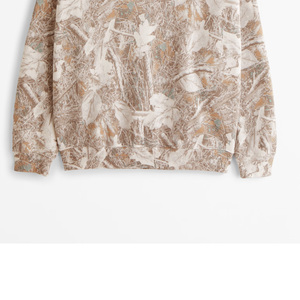 เสื้อสเวตเชิ้ตแบบสวมคอวี ผ้าผสมฝ้าย-โพลีเอสเตอร์บุขนแกะลายพรางสำหรับฤดูหนาว  แบบยูนิเซ็กซ์  พร้อมลายพิมพ์นูนตามสั่ง ระบายอากาศได้ดี - Product Image 5