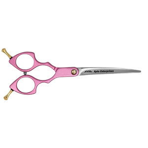 <b>Dog</b> and Cat Grooming <b>Scissors</b> in Pink Premium Pet Hair Cutting Shears with Adjustable Tension Screw Ergonomic Handle - Product Image 2