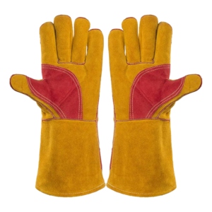 Best Performance Heavy Duty Cowhide Split Leather <b>Gloves</b> Abrasion Heat Resistant for Welding BBQ Construction Safety Work - Product Image 1