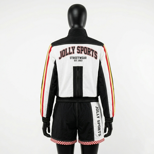 Conjunto Deportivo Corto de Poliéster de Alta Calidad para Mujer, Transpirable, con Logotipo Sublimado - Product Image 6