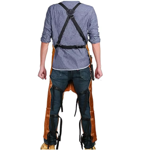 Bavoirs de travail réglables en coton pour le soudage, vêtements de travail robustes, uniformes d'atelier, vêtements de travail professionnels et utilitaires - Product Image 4