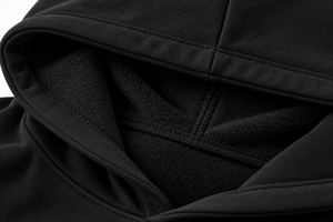 Sweat-shirt à capuche oversize noir pour homme, logo personnalisé, molleton épais, streetwear - Product Image 4