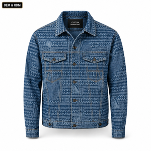 Veste en jean vintage élégante pour homme Twillsports 2026 Hiver, en coton biologique de haute qualité, respirante, infroissable et confortable - Product Image 1