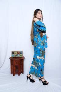 Pijama de algodón para mujer, conjunto de camisa larga con botones, estampado, suave, para verano, playa, noche, vestido de dormir. - Product Image 4