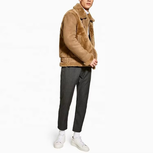 Trending suede faux shearling aviator <b>jacket</b> sheep fleece <b>b3</b> shearling <b>bomber</b> <b>jacket</b> mens sherpa <b>jacket</b> - Product Image 5