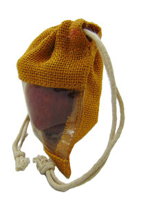 Wholesale Personalized Jute <b>Drawstring</b> Clear PVC Window <b>Pouch</b> Gift Bags Christmas Logo Promotional Washable Medium Size - Product Image 4