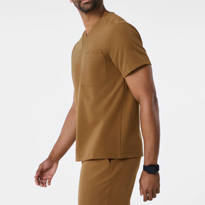 High Quality Eco-Friendly V Neck Shorts Sleeve Medical Scrubs <b>Tops</b> Workwear Clinic Uniform For Hospital Wear - Product Image 3