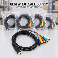  Câble audio-vidéo RCA 5 en 1 YPbPr, adaptateur de composants 150 cm pour décodeur compatible, lecteur multimédia, téléviseur HDTV