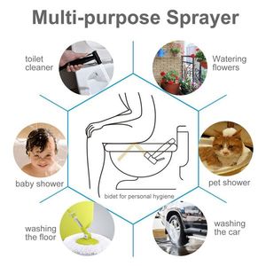 Pulvérisateur de bidet portatif pour le nettoyage des toilettes et des couches lavables, robinet de bidet en plastique ABS, idéal pour les voyages, avec des caractéristiques en acier faciles à utiliser - Product Image 4