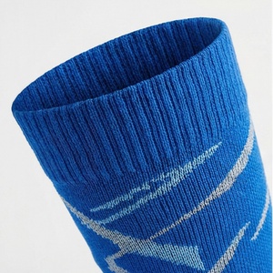 Calcetines de Hombre hasta la Rodilla, Azules, con Patrón Geométrico, Tejidos, Transpirables, Deportivos, Estilo Regular de Verano, Spandex, Poliéster - Product Image 4