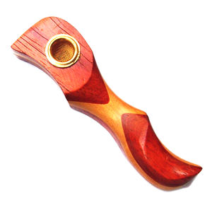 Pipa de Tabaco de Madera Hecha a Mano con Filtro de Latón – Pipa Herbal de Madera Natural, Accesorio para Fumar Portátil y Artesanal - Product Image 2