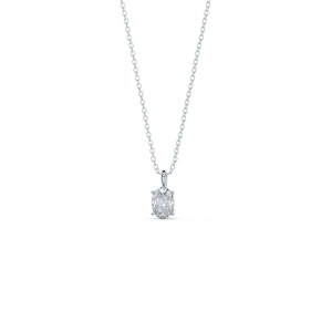 New Design Oval Cut Lab Grown Diamond Solitaire Pendant <b>Necklace</b> 14k Gold Minimalist Engagement Wedding Bridal Anniversary - Product Image 2