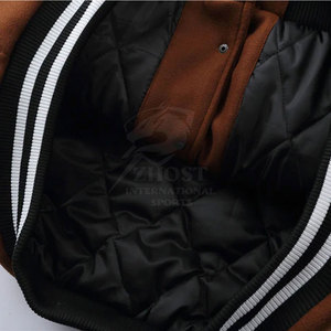Chaqueta Letterman de algodón/lanza más vendida para hombre, chaqueta Letterman de talla grande para hombre en venta - Product Image 5