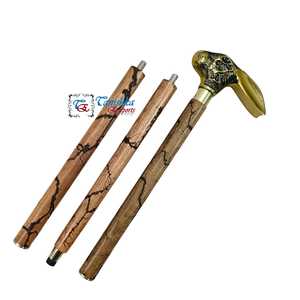 Antique <b>Style</b> Deluxe Walking Stick & Cane Beautiful Golden Rabbit <b>Head</b> Handle Aluminum Wood Handmade European Gift for Men/Women - Product Image 4