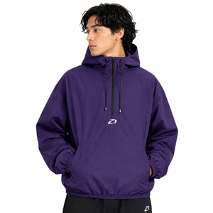 Custom Men Pullover Balaclava Windbreaker Men's <b>Jackets</b> <b>Lightweight</b> Hooded Anorak Water Resistant Streetwear Outerwear Supplier - Product Image 3