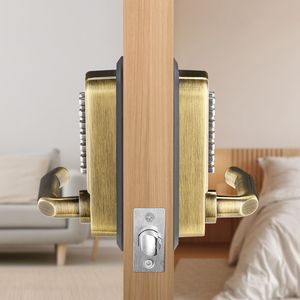 กุญแจล็อคอัจฉริยะแบบไม่ใช้กุญแจ 14 ปุ่ม พร้อมระบบเข้าออกด้วยรหัสผ่าน  ตัวล็อคประตูสแตนเลสสองด้าน  พร้อมปุ่มกดรหัสผ่าน  สำหรับบ้านที่ปลอดภัย - Product Image 3