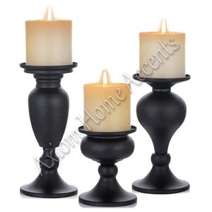 Axiom Home Accents Juego de portavelas de metal rústico hecho a mano Boho Chic Mesa de comedor Soportes cónicos para decoración de Navidad a mano - Product Image 3