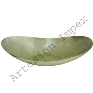 Venta caliente personalizado diseño de visón forma de barco bandeja de servicio hecha a mano de aluminio plateado para uso doméstico Hotel bandeja decorativa - Product Image 6