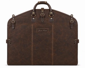 Bolsa de Viaje para Trajes de Cuero Auténtico Hecha a Mano, Resistente, con Cierre, Informal, Simple, para Negocios, Venta al Por Mayor - Product Image 2