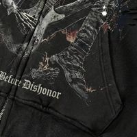 Blouson zippé pour homme personnalisé, uni, hiver, style streetwear, effet vieilli, strass, délavé à l'acide, vintage, 100% coton doublé