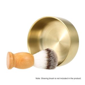 Tazón de afeitar de latón hecho a mano con soporte de madera para brocha de afeitar, tazón para espuma de afeitar húmedo para aseo tradicional y cuidado de la barba - Product Image 3