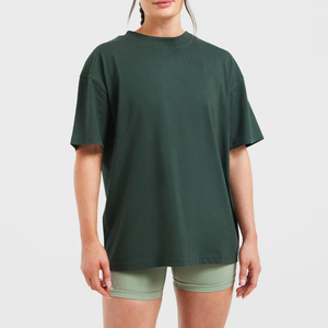 Camiseta de Cuello Redondo para Mujer, Personalizable con Logotipo, al por Mayor, Corte Holgado, Color Sólido, Manga Corta, Transpirable, Ligera y de Secado Rápido - Product Image 5