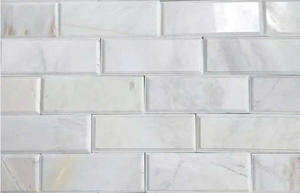 Revestimiento de Pared de Piedra Natural Pulida Blanco Lechoso 10×20 cm – CTS-DOT-TN-114 - Product Image 2