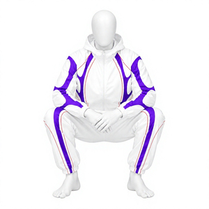 Conjunto Deportivo Cortavientos de Nailon con Logotipo Personalizado, Chaqueta Ligera con Capucha y Pantalones, Ropa Deportiva y Urbana Unisex Premium - Product Image 4