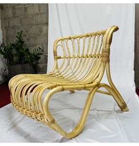 ภาพจริงของเก้าอี้พักผ่อนตัวอย่างที่ทำจากหวายธรรมชาติ เก้าอี้สำหรับสวนและบ้าน และเป็นเฟอร์นิเจอร์ที่หรูหรา - Product Image 3