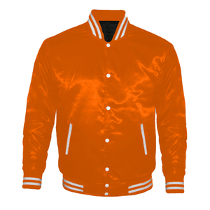 Chaqueta Varsity de Satén con Bordado Personalizado, Chaqueta Varsity Acolchada de Seda y Satén, Chaqueta de Béisbol Hecha en Pakistán - Product Image 3