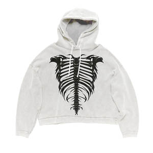 Sudadera con Capucha Oversize de Felpa Francesa con Lavado Ácido y Bordado, Teñido Liso, Unisex, Estampado DTG, Estilo Casual 2026 - Product Image 1