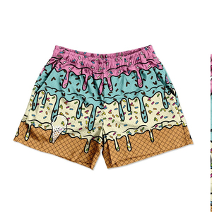 Shorts en maille respirants pour hommes, 100% haute qualité, couleur personnalisée, taille élastique, séchage rapide, nouvelle mode, taille adulte - Product Image 1
