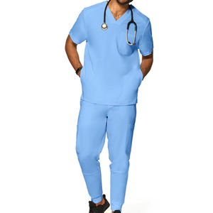 Tenues d'infirmière de qualité supérieure, unisexes, pour l'été, confortables, coupe classique, design uni personnalisable. - Product Image 1